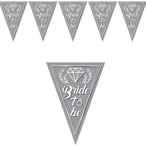 Bride To Be Flama Bayrak Süs Gümüş (2 m.), fiyatı