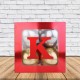K - Harfi Şeffaf Kutu Kırmızı Metalik 25 cm, fiyatı