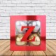 Z - Harfi Şeffaf Kutu Kırmızı Metalik 25 cm, fiyatı