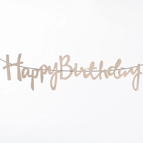 Kaligrafi Kraft Happy Birthday Yazısı, fiyatı