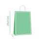 Mint Yeşili Büküm Saplı Kağıt Çanta Büyük Boy 31x25 cm, fiyatı