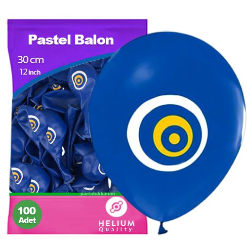 Mavi Nazar Boncuklu Balon 100 Adet, fiyatı