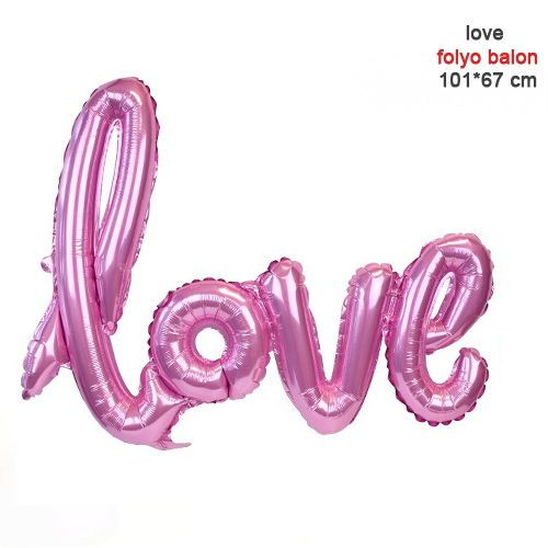 Love Folyo Balon Pembe 67x101 cm, fiyatı