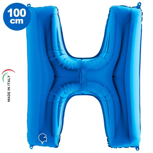 H - Harf Folyo Balon Mavi (100 cm), fiyatı