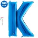 K - Harf Folyo Balon Mavi (100 cm), fiyatı