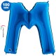 M - Harf Folyo Balon Mavi (100 cm), fiyatı