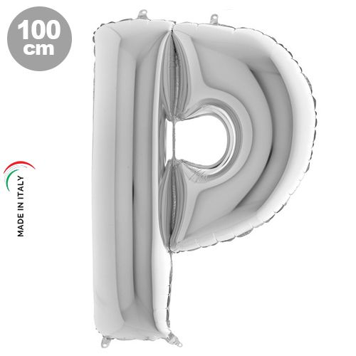 P - Harf Folyo Balon Gümüş (100 cm), fiyatı