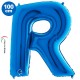 R - Harf Folyo Balon Mavi (100 cm), fiyatı