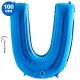 U - Harf Folyo Balon Mavi (100 cm), fiyatı