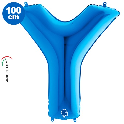 Y - Harf Folyo Balon Mavi (100 cm), fiyatı