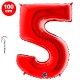 5 Rakam Folyo Balon Kırmızı (100x70 cm), fiyatı
