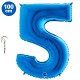 5 Rakam Folyo Balon Mavi (100x70 cm), fiyatı