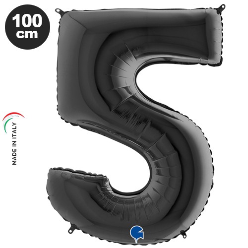 5 Rakam Folyo Balon Siyah (100x70 cm), fiyatı