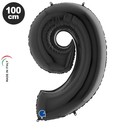 9 Rakam Folyo Balon Siyah (100x70 cm), fiyatı
