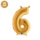 6 Rakam Folyo Balon Gold (35 cm), fiyatı
