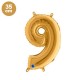 9 Rakam Folyo Balon Gold (35 cm), fiyatı