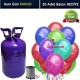 Helyum Tüpü 3 lt (20 Adet Sedefli Karışık Renk Balon), fiyatı