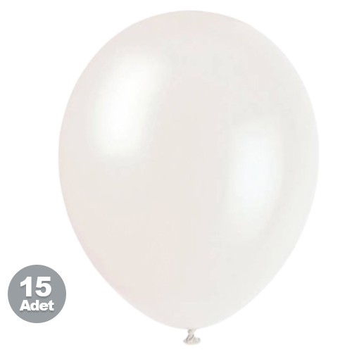 Beyaz Balon Metalik 15 Adet, fiyatı