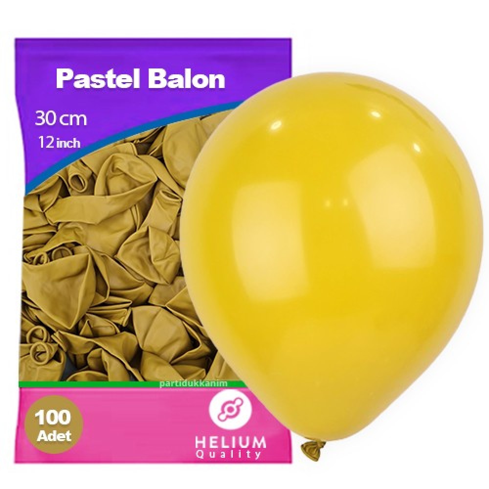 Zerdeçal Rengi Pastel Balon 100 Adet