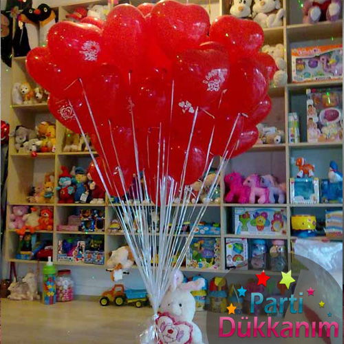 Sevgililer Günü Uçan Balon 15 Kalpli 2 Adet Folyo Balon MAĞAZADAN, fiyatı