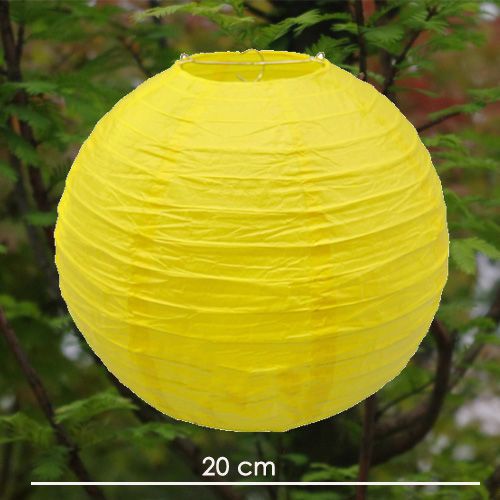 Sarı Yuvarlak Fener Süs 1 Adet (20 cm), fiyatı