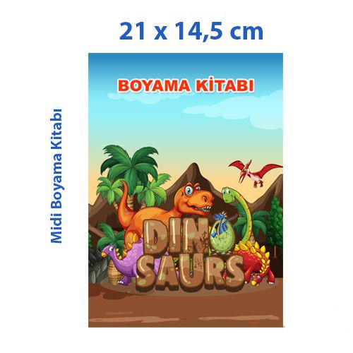 Dinozor Boyama Kitabı 16 Sayfa 21x14,5 Cm