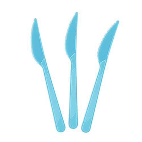 Açık Mavi Plastik Bıçak Lüks (25 adet), fiyatı