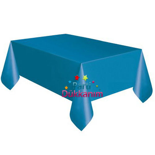 Mavi Masa Örtüsü Plastik 137x183 cm, fiyatı