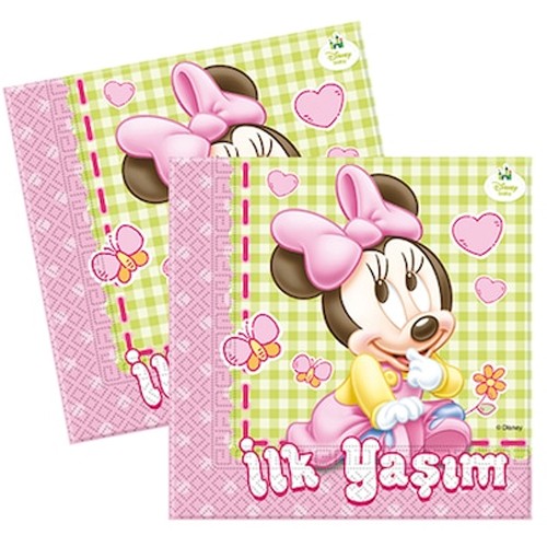 1 Yaş Baby Minnie Mouse peçete